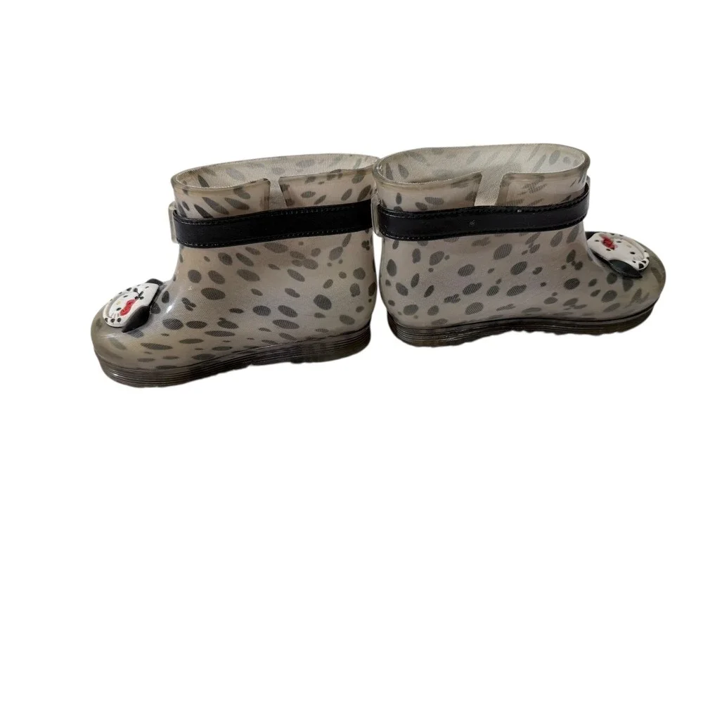 Kidcore Hello Kitty Sanrio Grendene Kids Rain Boots 9 Grey Dalmatian Jelly Shoes